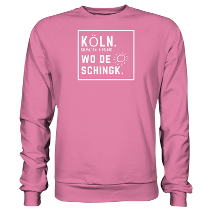 Wo de Sonn schingk - Köln Druck - Basic Sweatshirt