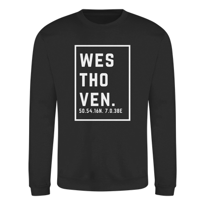 Westhoven Koordinaten (großer Druck auf der Brust) - Basic Sweatshirt