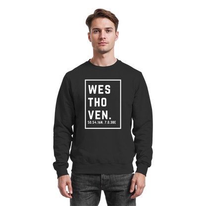 Westhoven Koordinaten (großer Druck auf der Brust) - Basic Sweatshirt