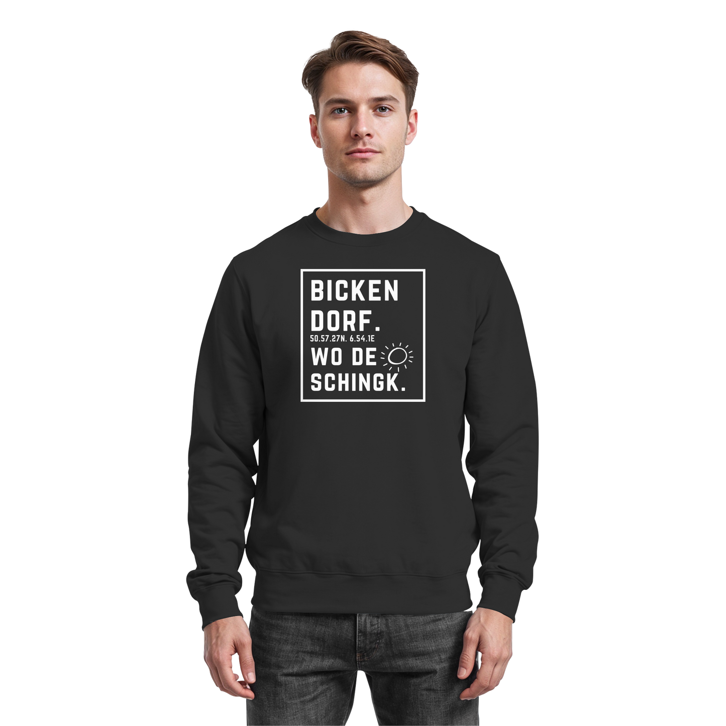 Wo de Sonn schingk - Bickendorf Druck - Basic Sweatshirt