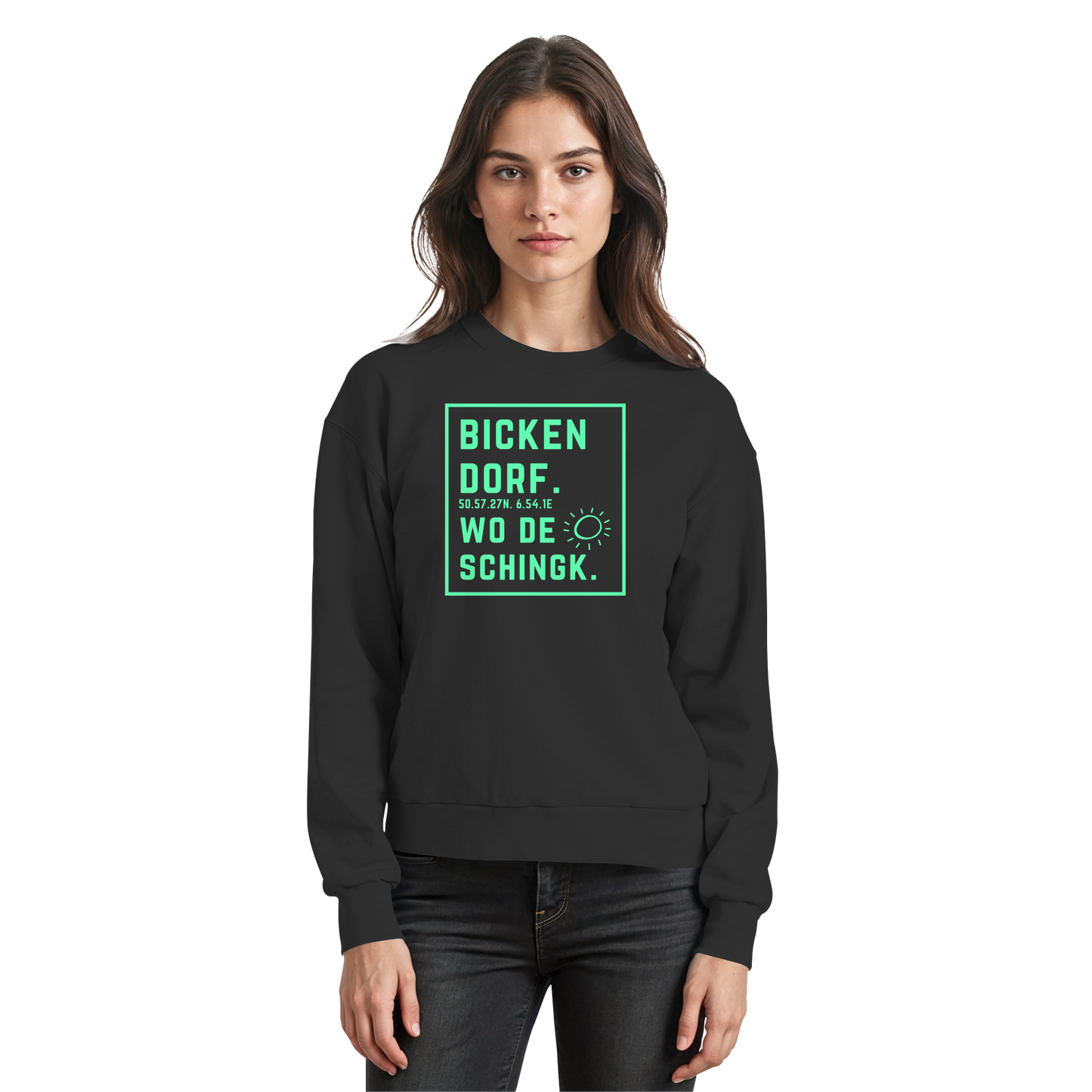 Wo de Sonn schingk - Bickendorf Druck - Basic Sweatshirt