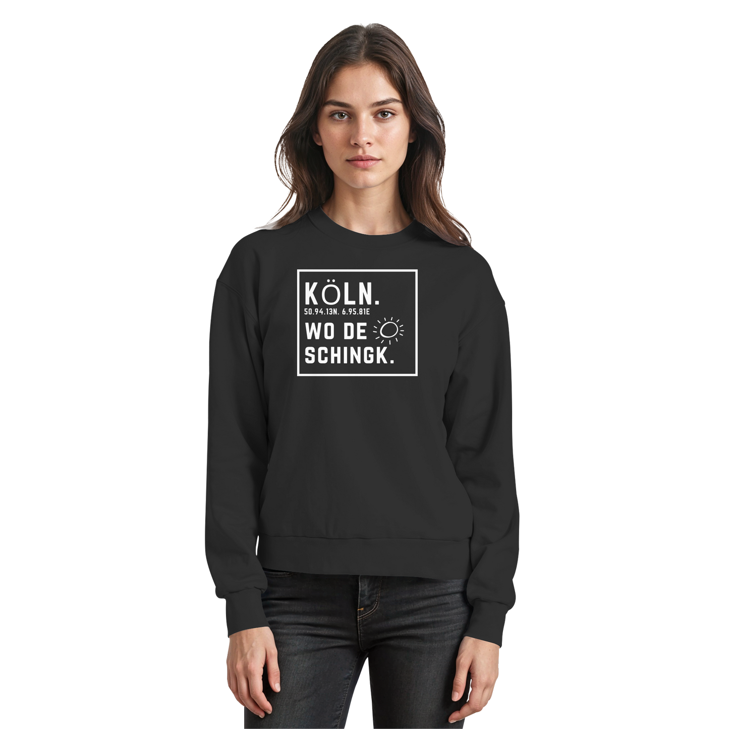 Wo de Sonn schingk - Köln Druck - Basic Sweatshirt