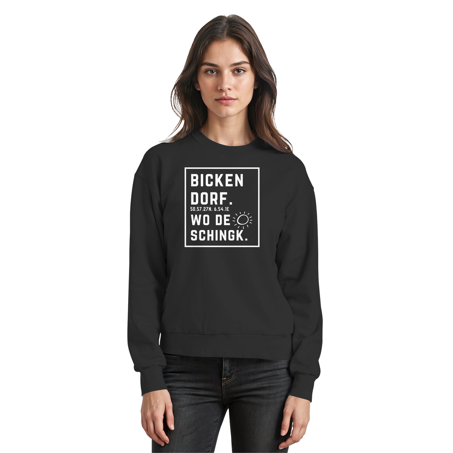 Wo de Sonn schingk - Bickendorf Druck - Basic Sweatshirt