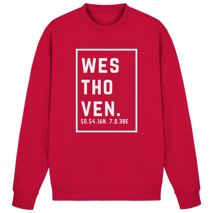 Westhoven Koordinaten (großer Druck auf der Brust) - Basic Sweatshirt
