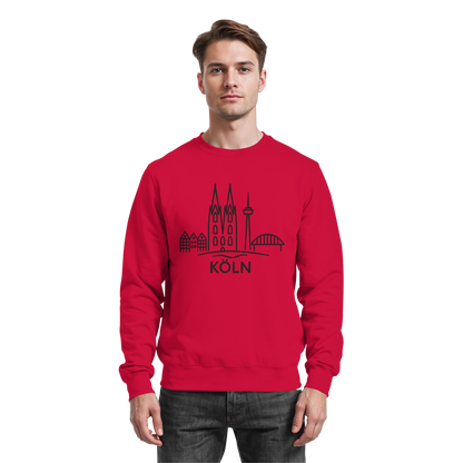 Köln Skyline (großer Druck auf der Brust) - Basic Sweatshirt