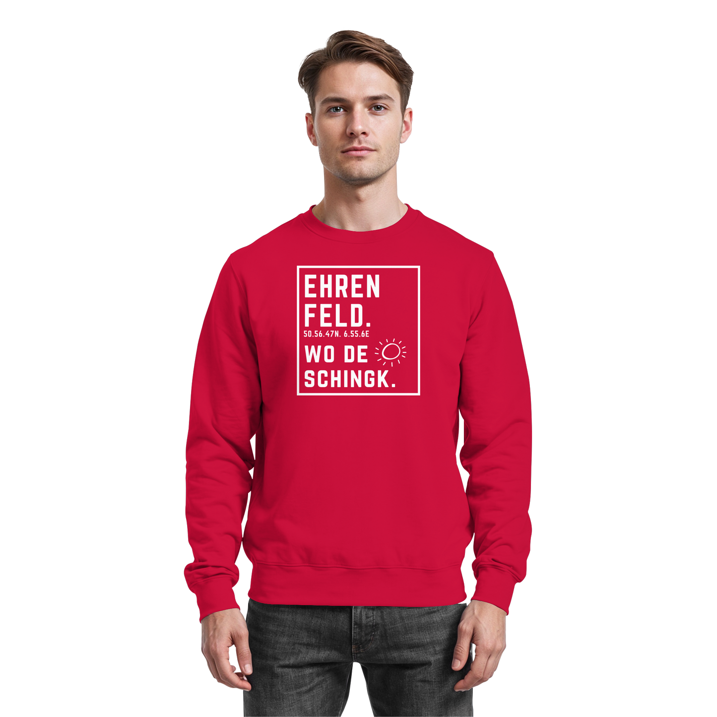 Wo de Sonn schingk - Ehrenfeld Druck - Basic Sweatshirt