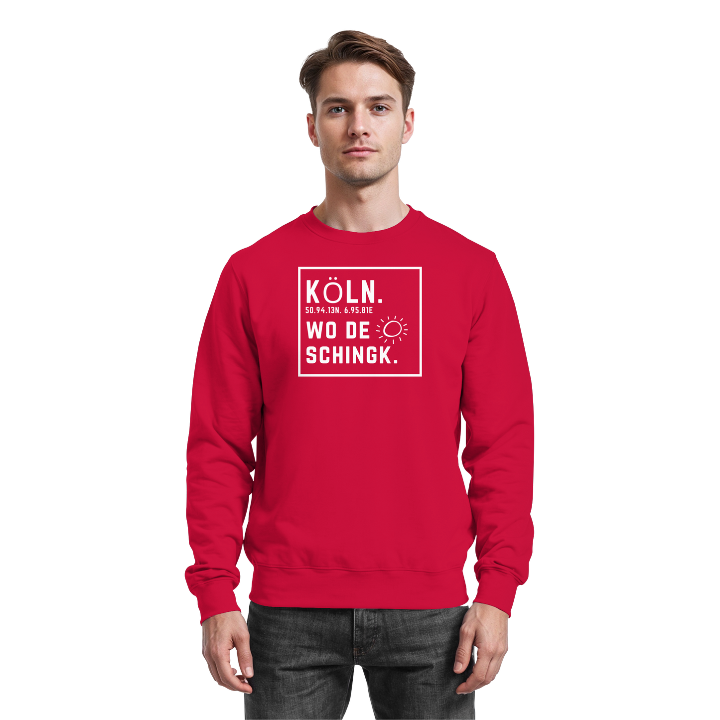 Wo de Sonn schingk - Köln Druck - Basic Sweatshirt