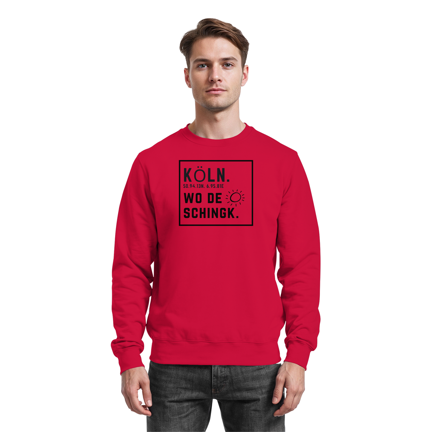 Wo de Sonn schingk - Köln Druck   - Basic Sweatshirt