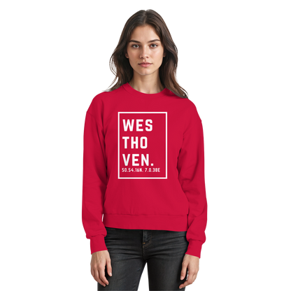 Westhoven Koordinaten (großer Druck auf der Brust) - Basic Sweatshirt