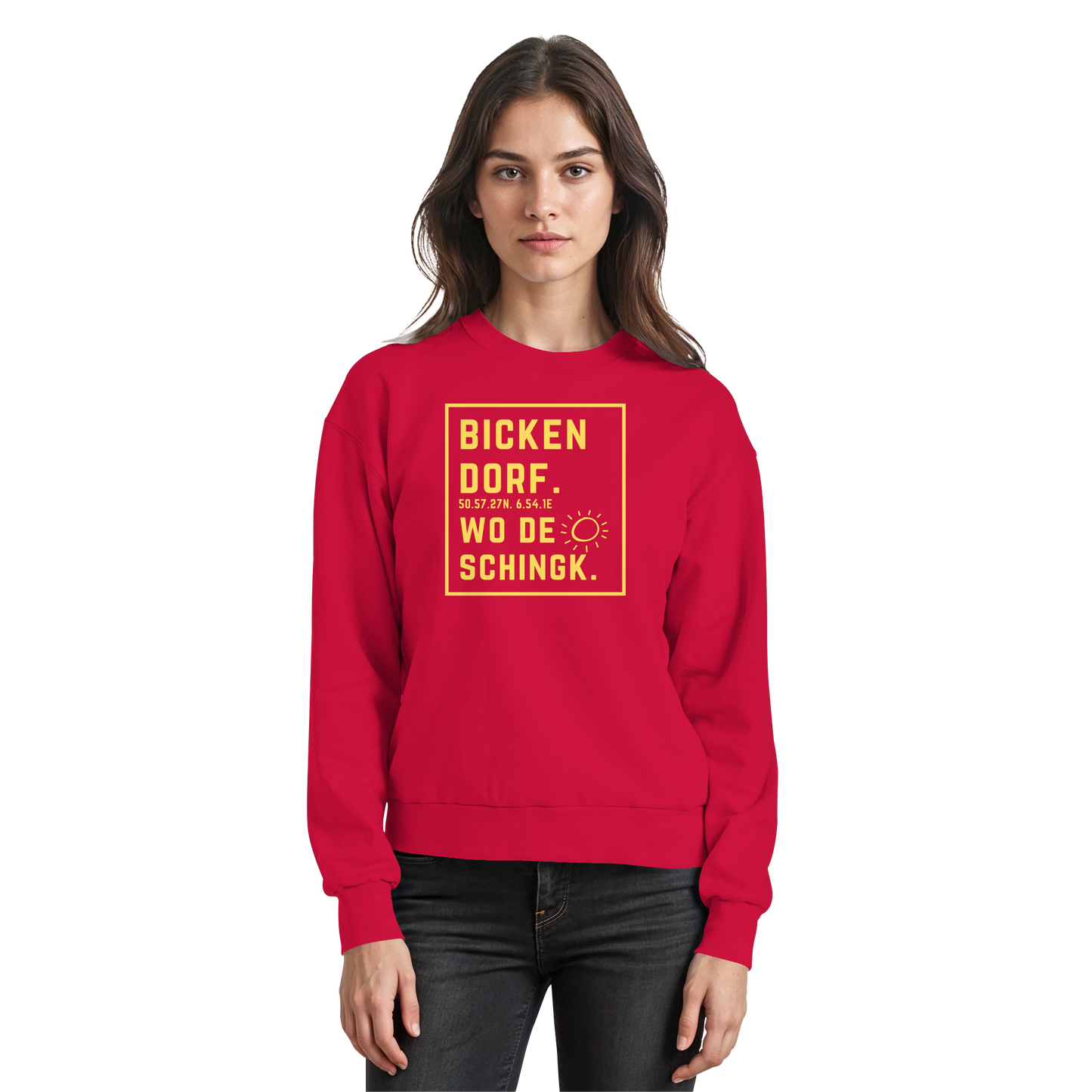 Wo de Sonn schingk - Bickendorf Druck - Basic Sweatshirt