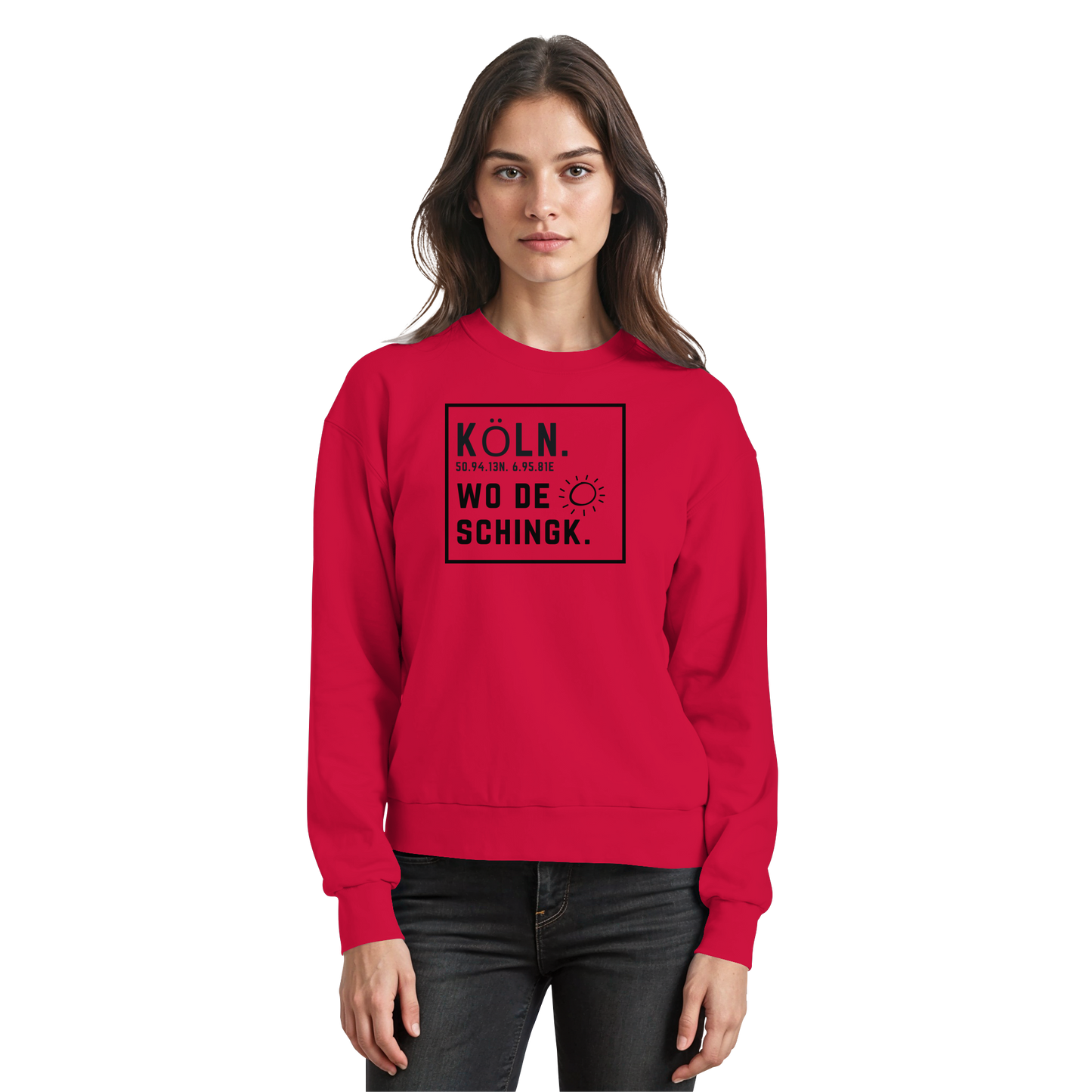 Wo de Sonn schingk - Köln Druck   - Basic Sweatshirt