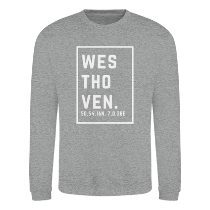 Westhoven Koordinaten (großer Druck auf der Brust) - Basic Sweatshirt