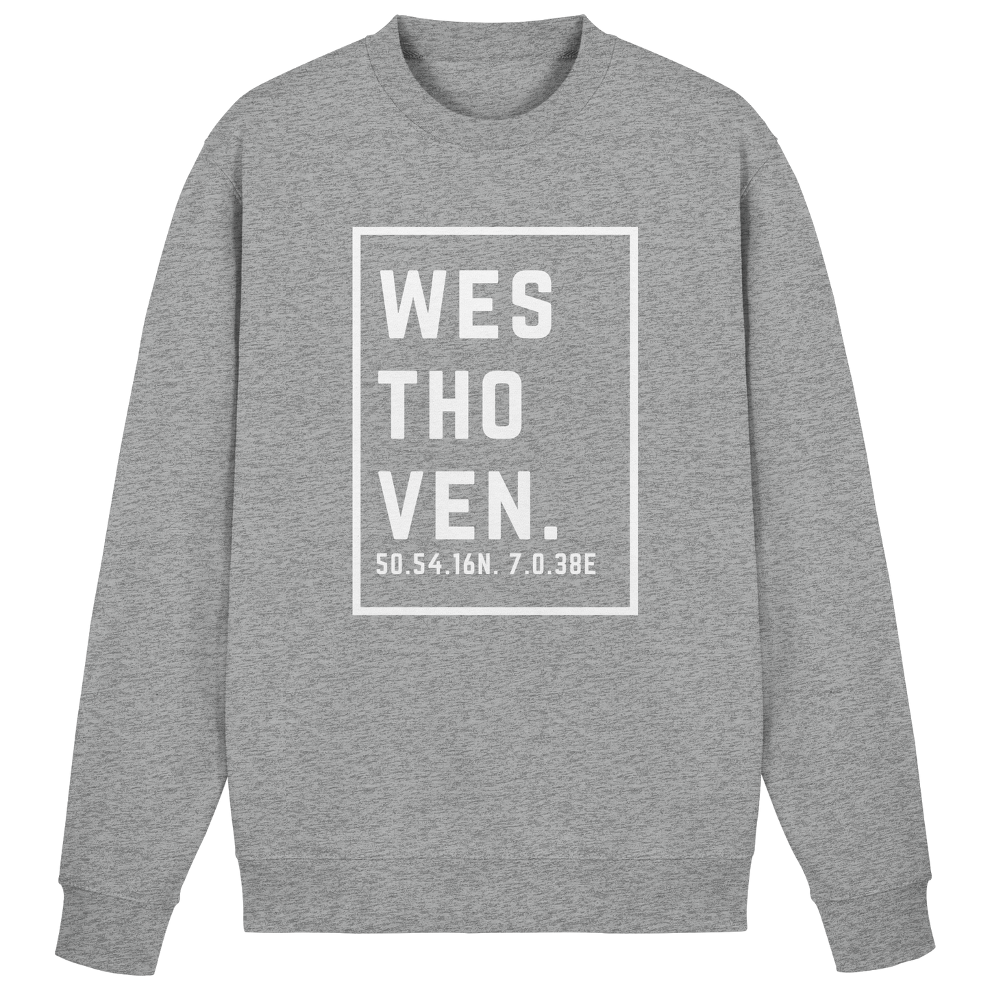 Westhoven Koordinaten (großer Druck auf der Brust) - Basic Sweatshirt