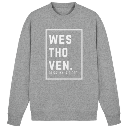 Westhoven Koordinaten (großer Druck auf der Brust) - Basic Sweatshirt