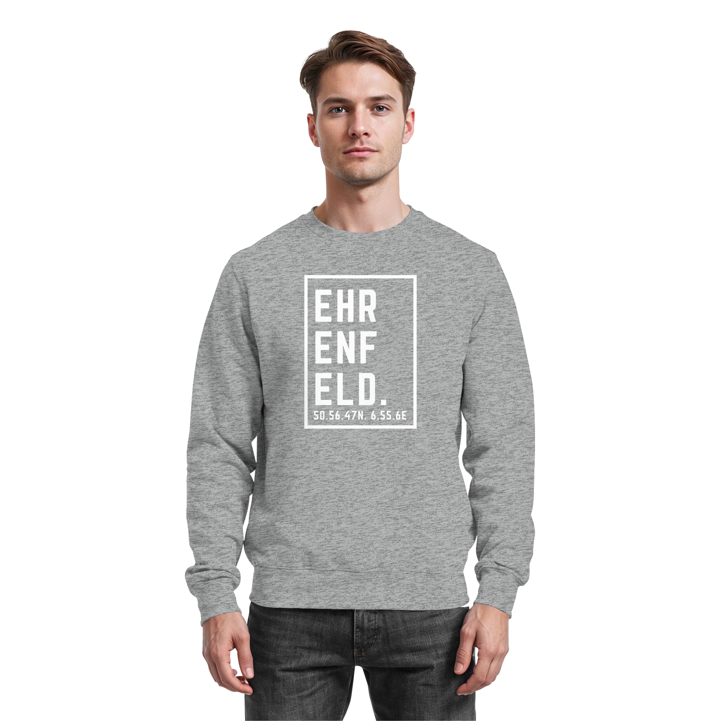 Ehrenfeld Koordinaten (großer Druck auf der Brust) - Basic Sweatshirt