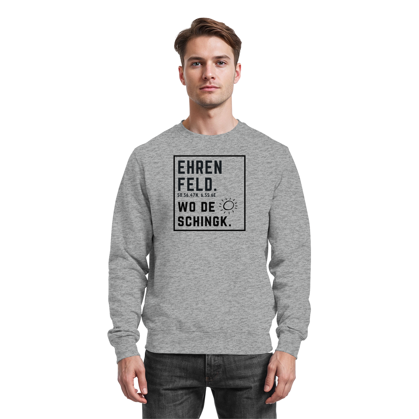 Wo de Sonn schingk - Ehrenfeld Druck  - Basic Sweatshirt