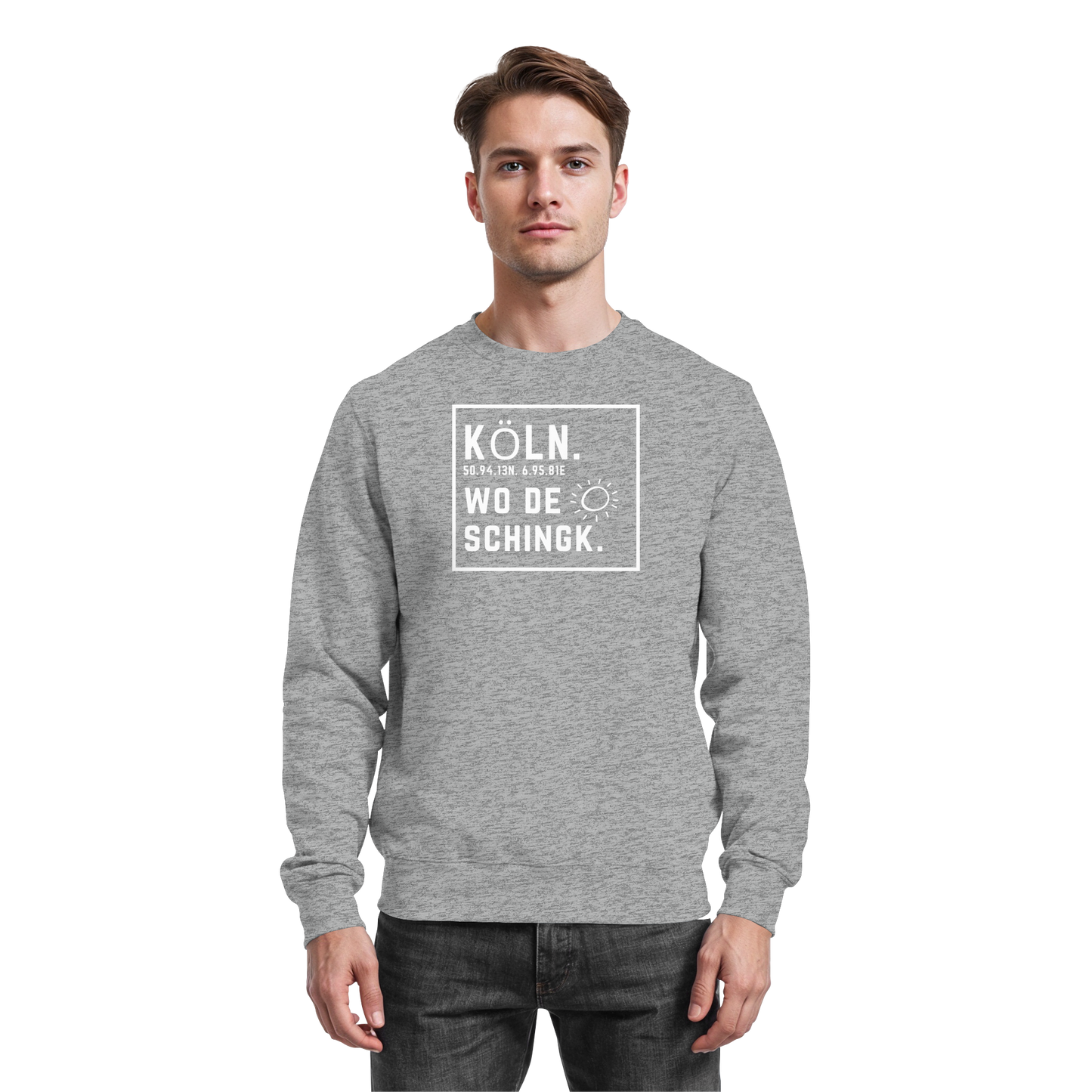 Wo de Sonn schingk - Köln Druck - Basic Sweatshirt