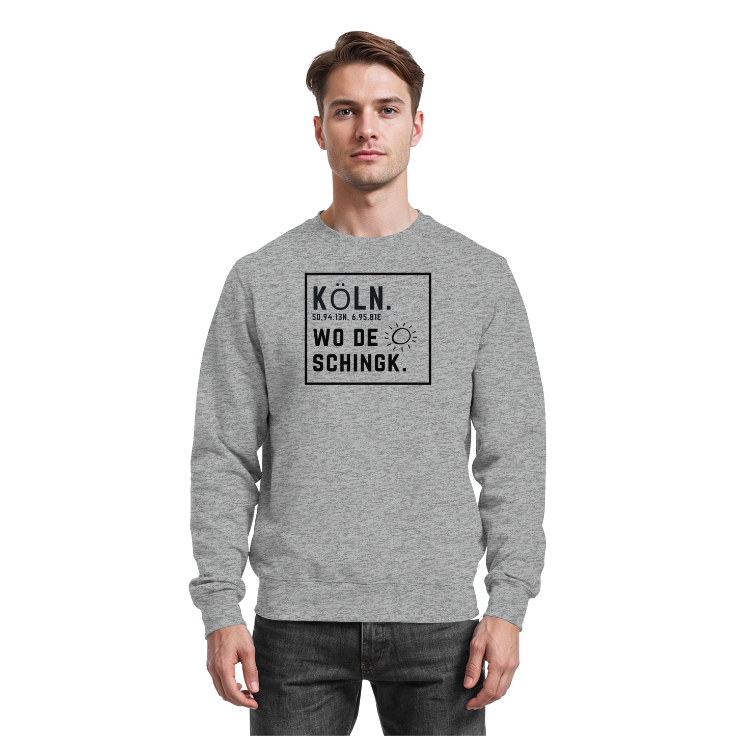 Wo de Sonn schingk - Köln Druck   - Basic Sweatshirt