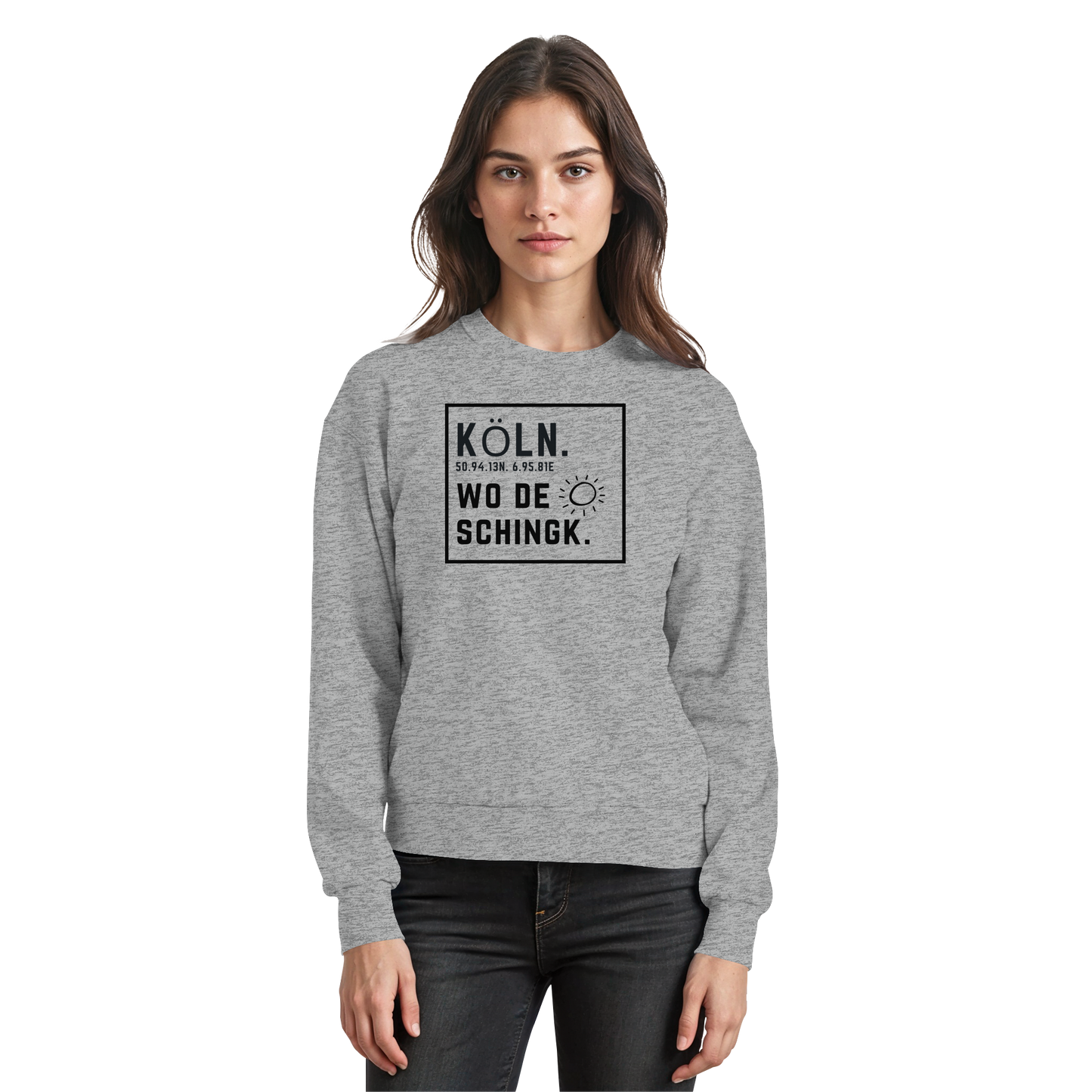 Wo de Sonn schingk - Köln Druck   - Basic Sweatshirt