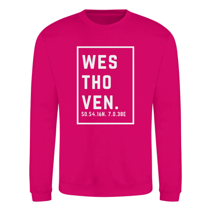 Westhoven Koordinaten (großer Druck auf der Brust) - Basic Sweatshirt