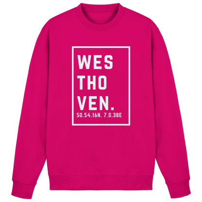 Westhoven Koordinaten (großer Druck auf der Brust) - Basic Sweatshirt