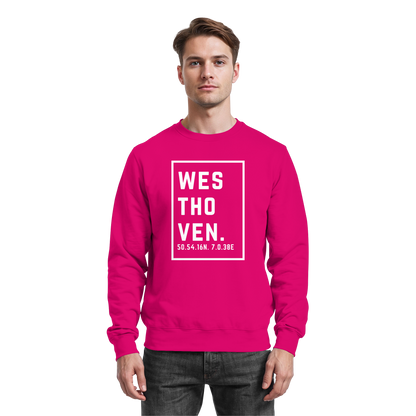 Westhoven Koordinaten (großer Druck auf der Brust) - Basic Sweatshirt