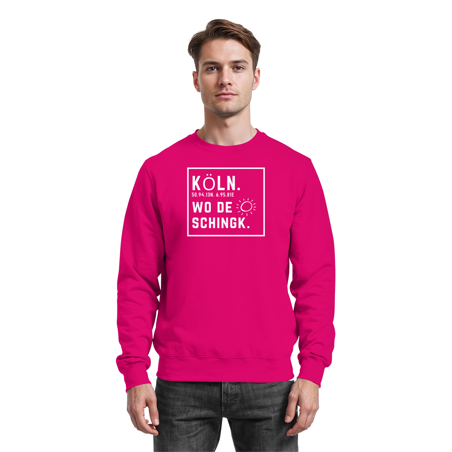 Wo de Sonn schingk - Köln Druck - Basic Sweatshirt