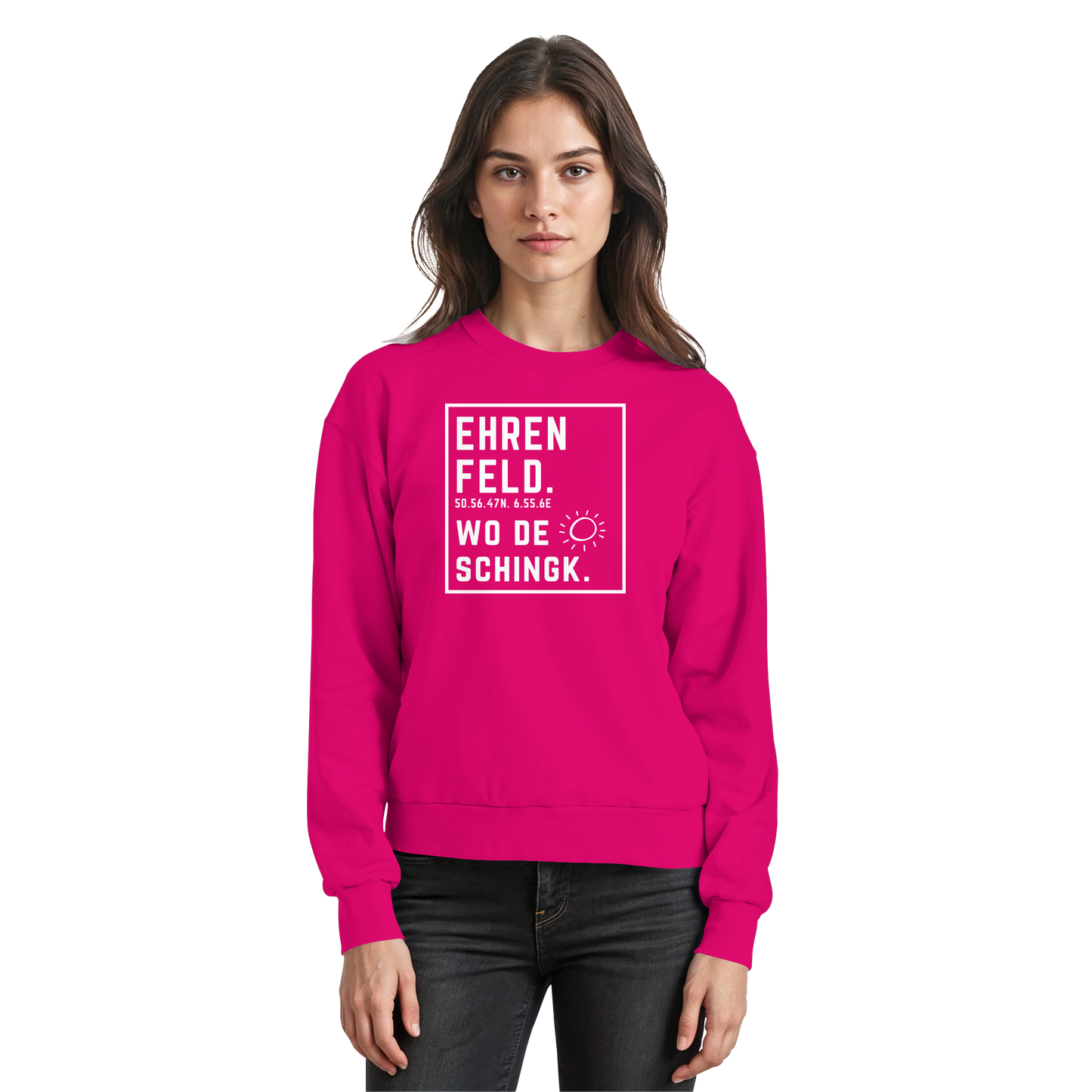 Wo de Sonn schingk - Ehrenfeld Druck - Basic Sweatshirt