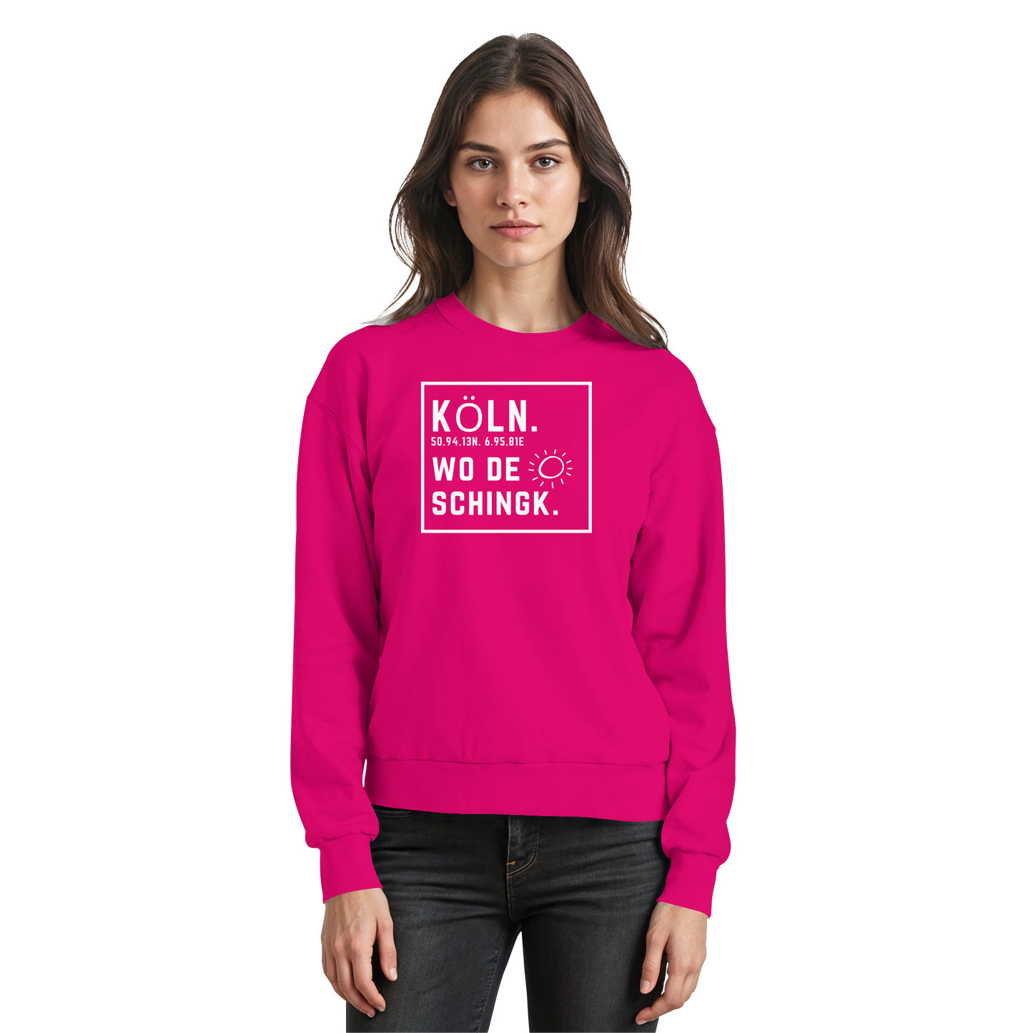 Wo de Sonn schingk - Köln Druck - Basic Sweatshirt