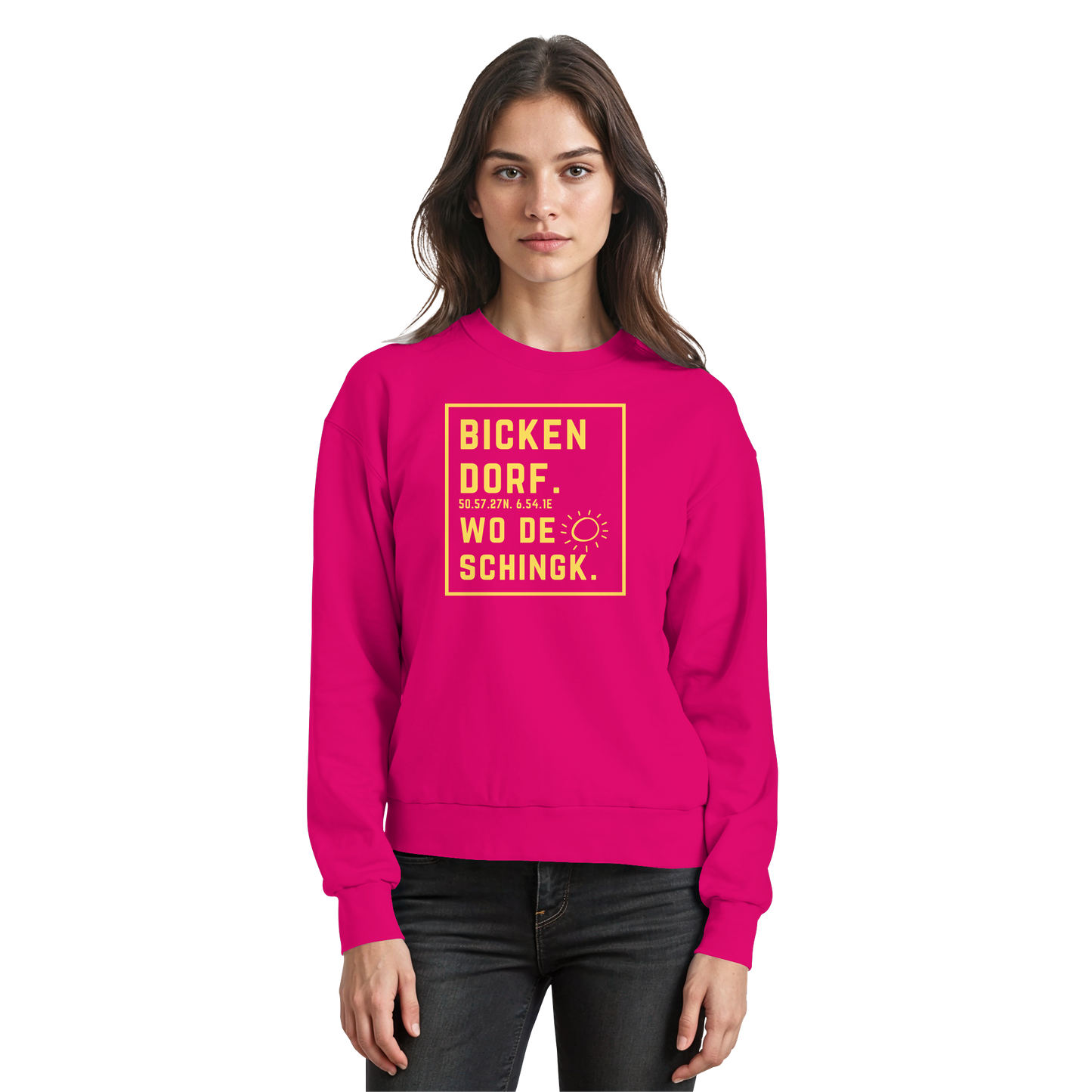 Wo de Sonn schingk - Bickendorf Druck - Basic Sweatshirt