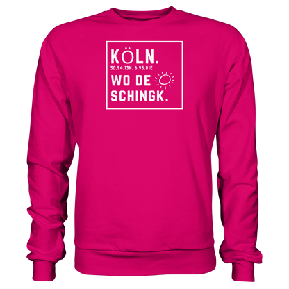 Wo de Sonn schingk - Köln Druck - Basic Sweatshirt