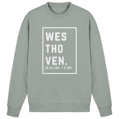 Westhoven Koordinaten (großer Druck auf der Brust) - Basic Sweatshirt