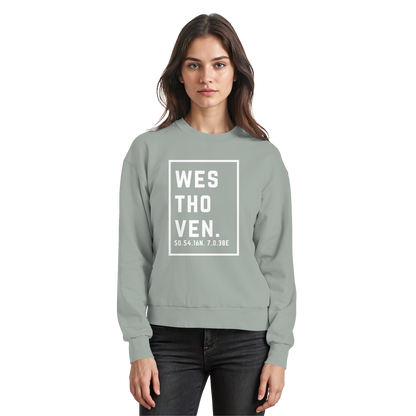 Westhoven Koordinaten (großer Druck auf der Brust) - Basic Sweatshirt