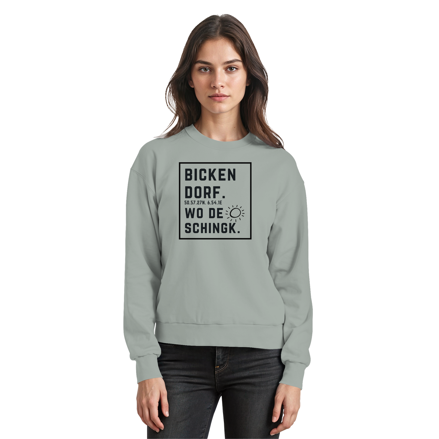 Wo de Sonn schingk - Bickendorf Druck  - Basic Sweatshirt