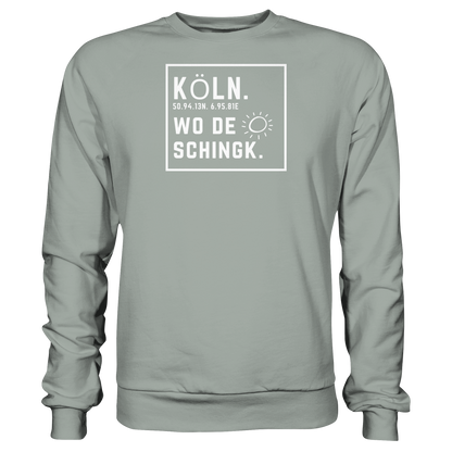 Wo de Sonn schingk - Köln Druck - Basic Sweatshirt