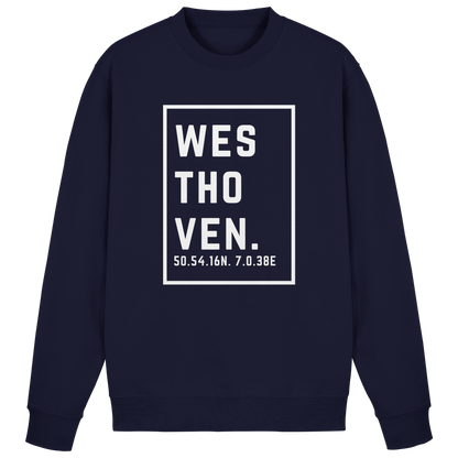 Westhoven Koordinaten (großer Druck auf der Brust) - Basic Sweatshirt