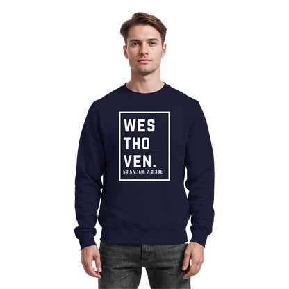 Westhoven Koordinaten (großer Druck auf der Brust) - Basic Sweatshirt