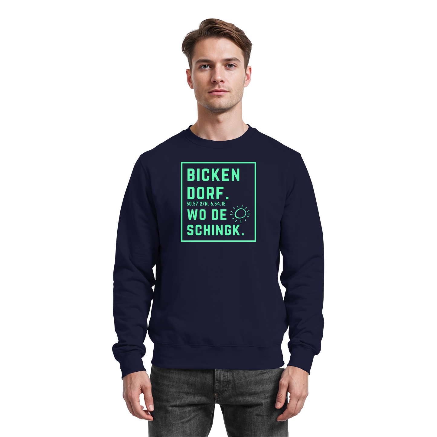 Wo de Sonn schingk - Bickendorf Druck - Basic Sweatshirt