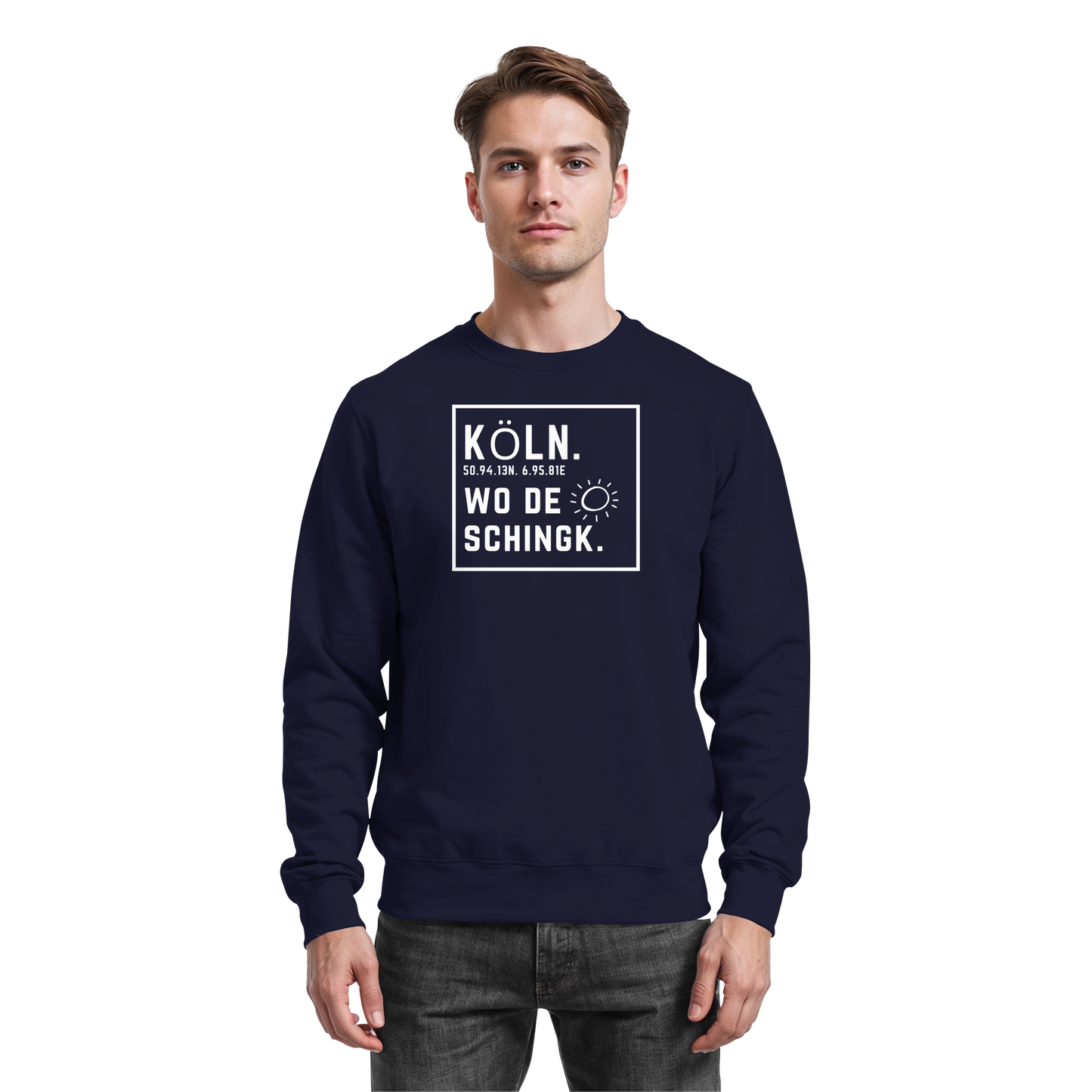 Wo de Sonn schingk - Köln Druck - Basic Sweatshirt