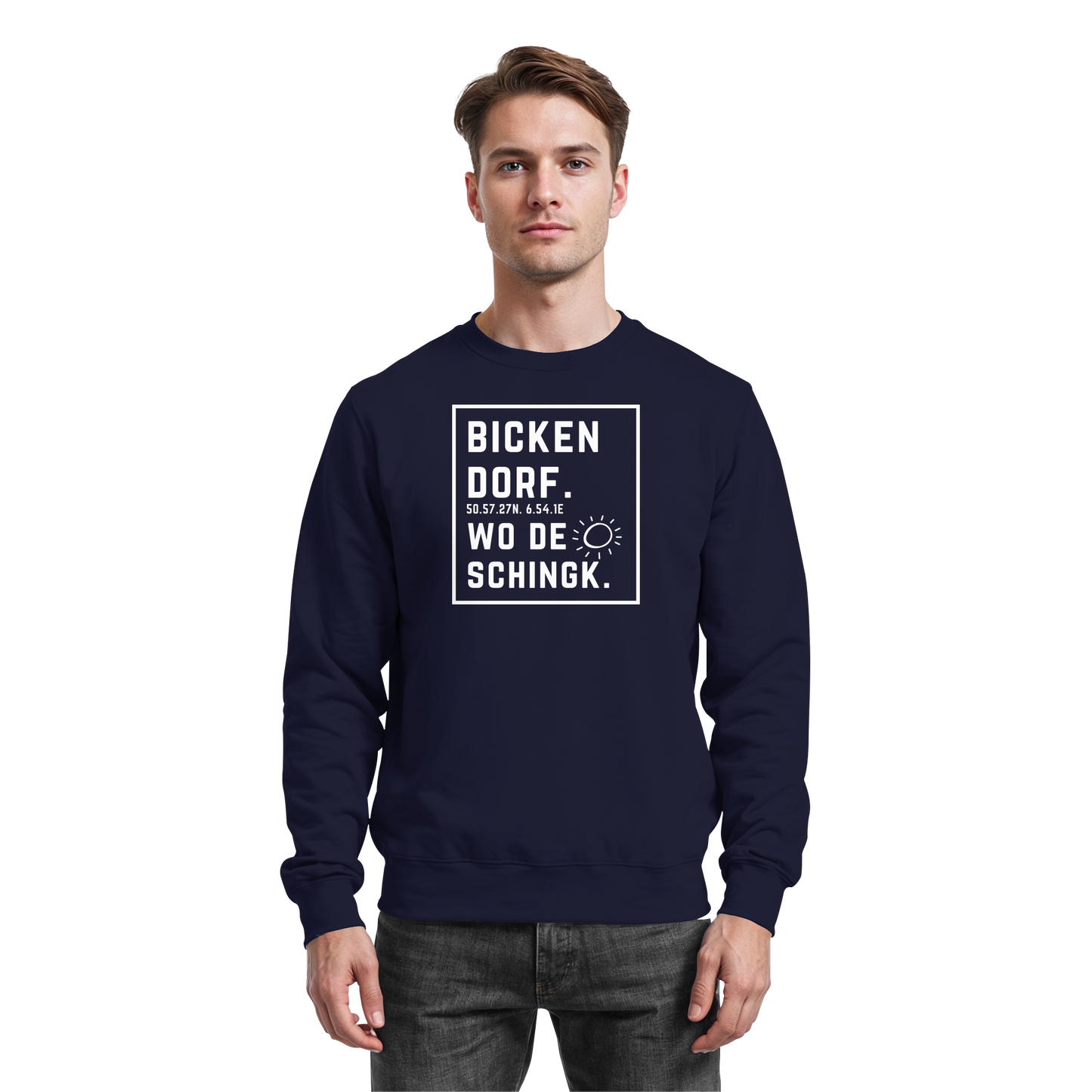 Wo de Sonn schingk - Bickendorf Druck - Basic Sweatshirt