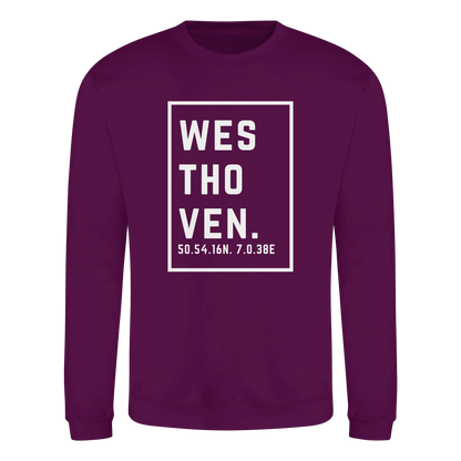 Westhoven Koordinaten (großer Druck auf der Brust) - Basic Sweatshirt