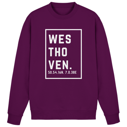 Westhoven Koordinaten (großer Druck auf der Brust) - Basic Sweatshirt