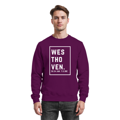Westhoven Koordinaten (großer Druck auf der Brust) - Basic Sweatshirt