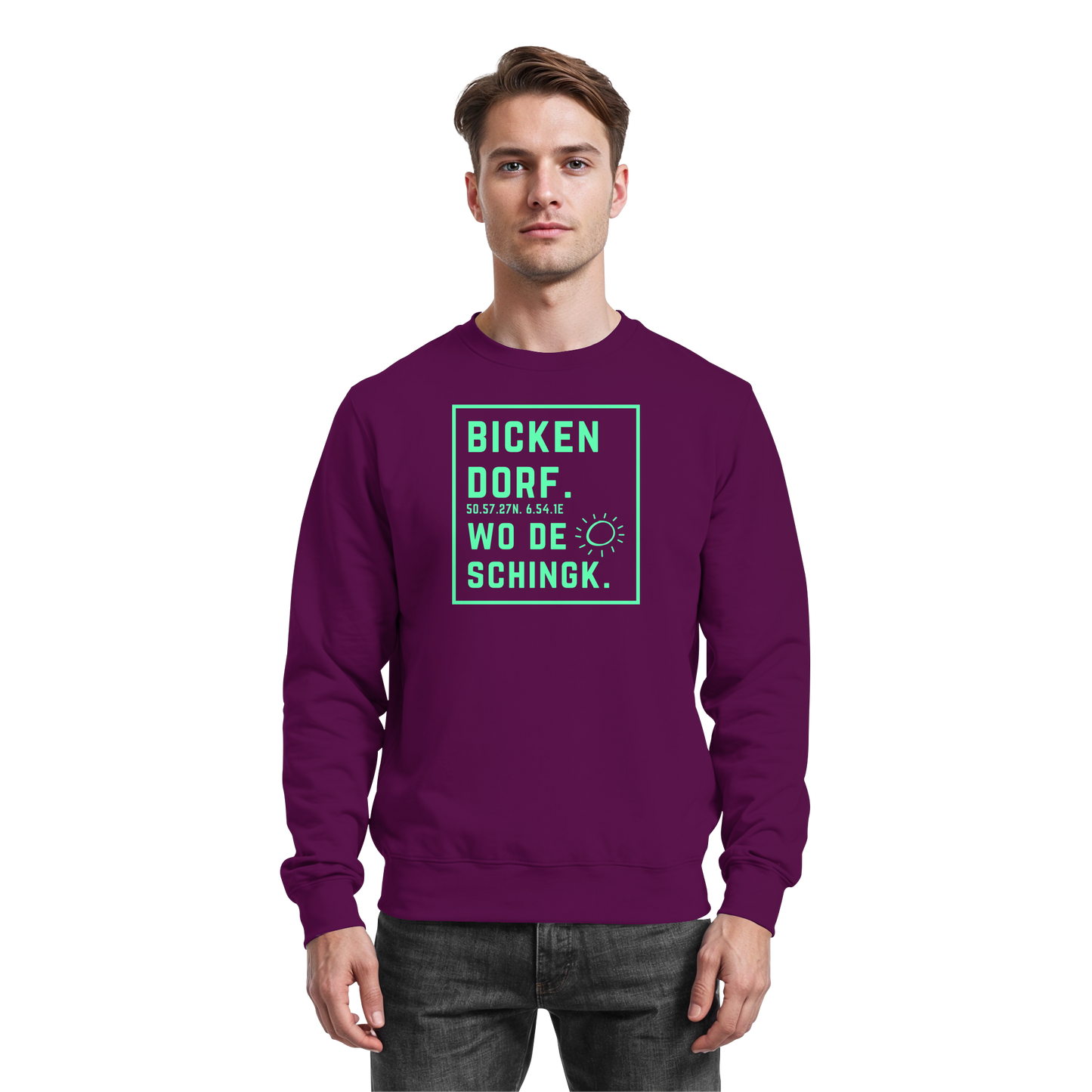 Wo de Sonn schingk - Bickendorf Druck - Basic Sweatshirt