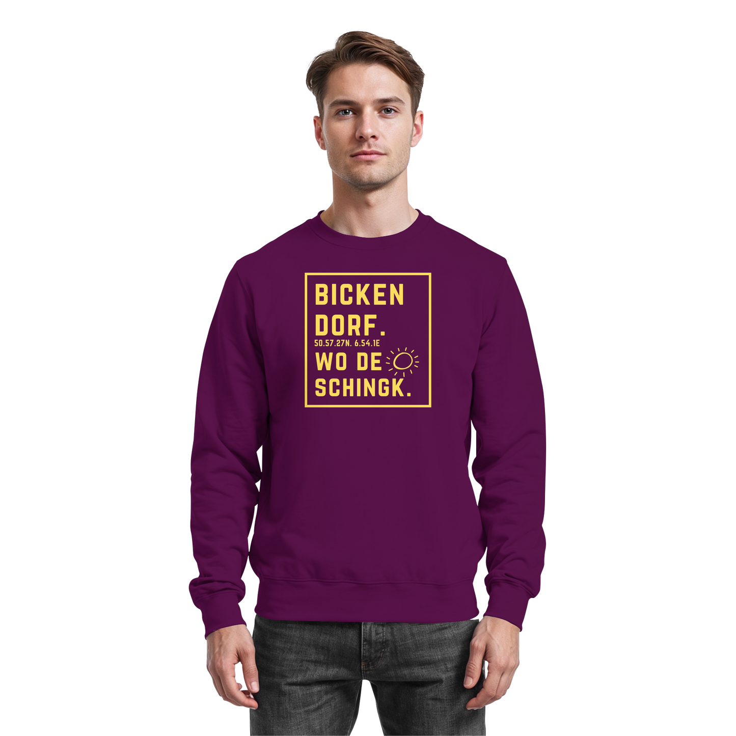 Wo de Sonn schingk - Bickendorf Druck - Basic Sweatshirt