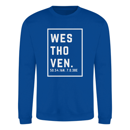 Westhoven Koordinaten (großer Druck auf der Brust) - Basic Sweatshirt