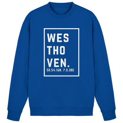 Westhoven Koordinaten (großer Druck auf der Brust) - Basic Sweatshirt