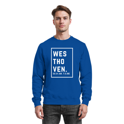 Westhoven Koordinaten (großer Druck auf der Brust) - Basic Sweatshirt