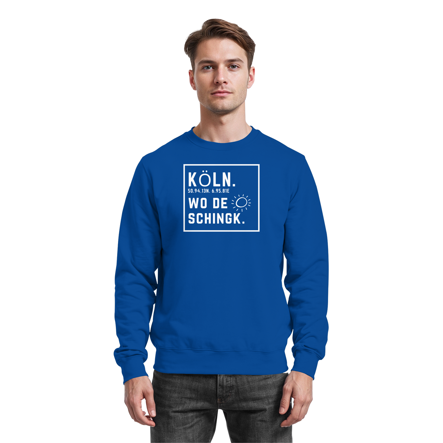 Wo de Sonn schingk - Köln Druck - Basic Sweatshirt