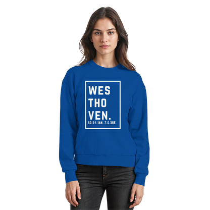 Westhoven Koordinaten (großer Druck auf der Brust) - Basic Sweatshirt